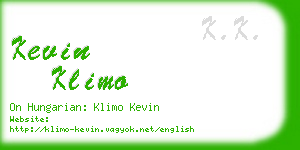 kevin klimo business card